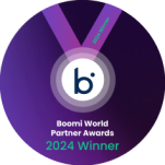 Badge denoting Thru as a Boomi World Partner Awards 2024 Winner
